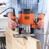 EAN 5035048658284 - Black & Decker KW1200E-QS fresadora y desbastadora Negro, Naranja 28000 RPM 1200 W imagen 7