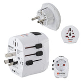 Hama World Travel Pro Adaptador De Viaje Universal - Potencia Hasta 1680w - Voltaje 110-240v - Blanco