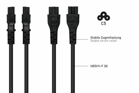EAN 4066857000514 - Kabelmeister SK6505-S018 cable de transmisión Negro 1,8 m Enchufe tipo L IEC C5 imagen 4