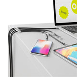 Juego De 2 Piezas Para Organizar Y Sujetar Cables, Extraíble, Gestión De Cables 4 Ranuras, Blanco, Blister