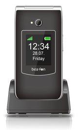 Beafon Sl645 Silver Line, Grosstastenklapphandy, Negro