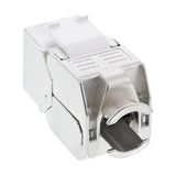 Inline Rj45 Keystone Jack Módulo Snap-In Cat.6a, Con Cubierta Antipolvo Roja