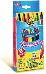 Carioca Rotulador Jumbo Punta Maxi Colores - Caja De 6