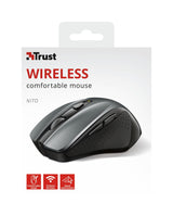 Mouse Inalambrico Trust Nito -Sensor Optico - 6 Botones - 800/1200/1600/1800/2200dpi - 10m Alcance- 2 Botones Pulgar - Receptor Mic - 24115