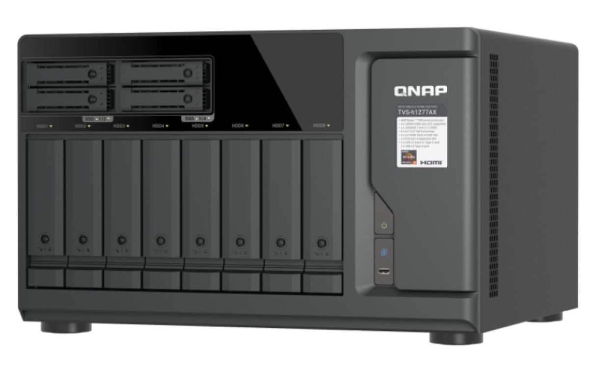 Qnap Tvs-H1277ax Nas Server 12bay 2u Iscsi Sata3 Ram 16gb Gigabit Lan