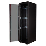 Roline 19-Zoll Netzwerkschrank Pro 42 He, 600x800 Bxt Glastr Schwarz