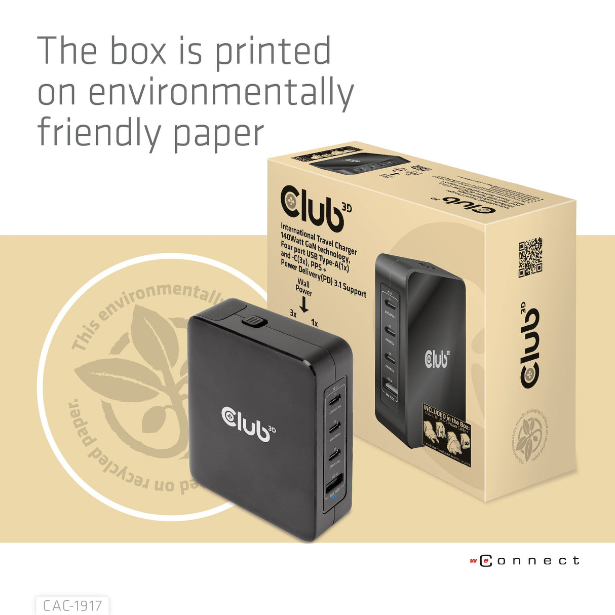 EAN 8719214472733 - CLUB3D CAC-1917 cargador de dispositivo móvil Universal Negro Corriente alterna Carga rápida Interior imagen 10