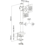 Soporte De Escritorio Inline Para Pantalla Tv / Led / Tft De Hasta 69 Cm 27" Máx. 8 Kg Negro