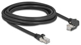 Delock Gige Kamera Cable Rj45 Stecker 90° Gewinkelt Mit Schrauben Zu Rj45 Stecker Cat.6 S Ftp 3 M Schwarz