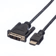 EAN 7611990176540 - ROLINE 11.04.5516 adaptador de cable de vídeo 1,5 m HDMI tipo A (Estándar) DVI-D Negro imagen 1