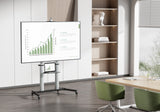 Manhattan 462563 Tv-Wagen 60-100" 80kg Vesa 1000x600 Neigbar Kamera- Av-Ablage Rollen Silver Black