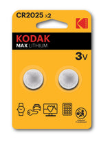 Blister Kodak Pila Boton / Litio Ultra Cr 2025/ Pack 2 Uds