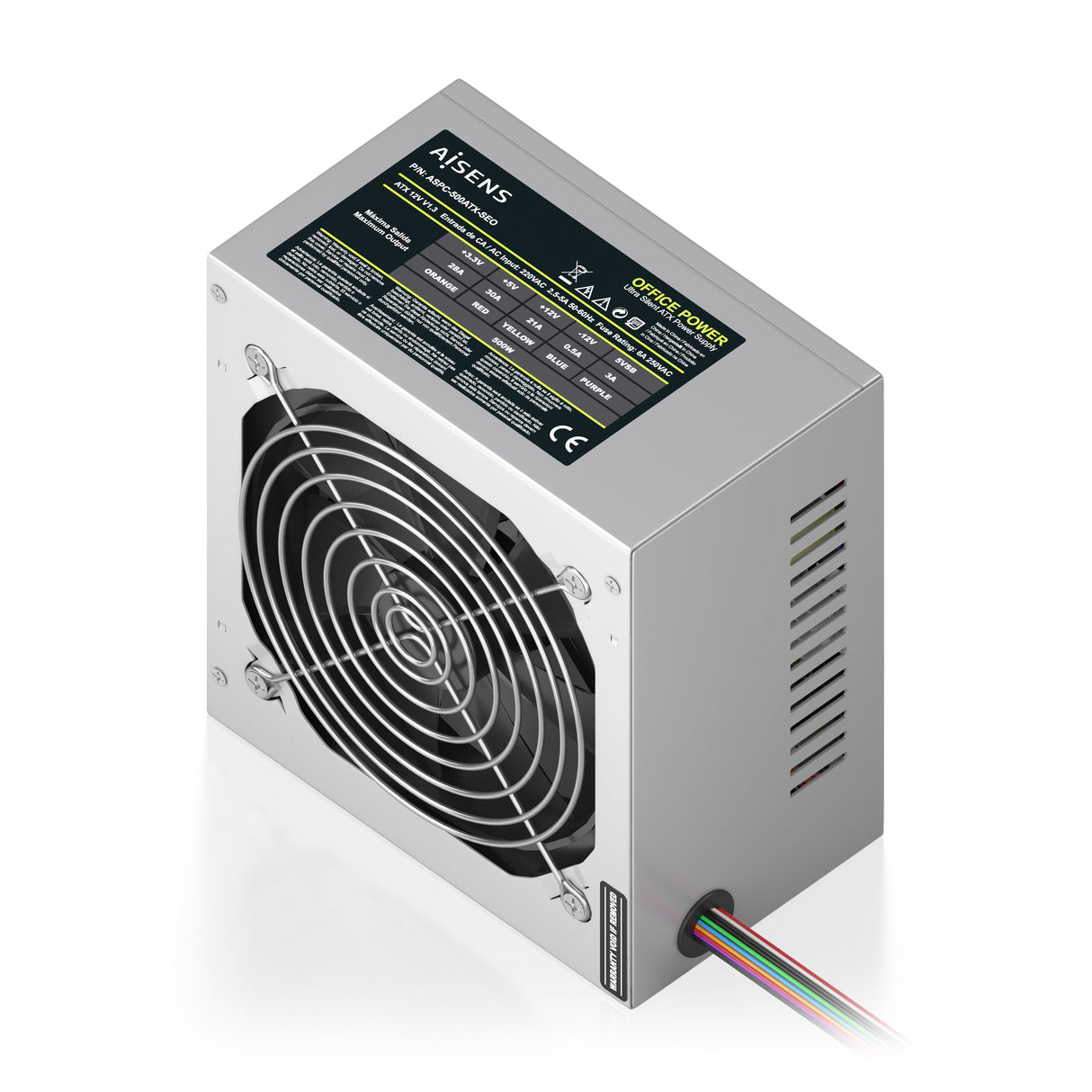 Fuente Alimentacion Atx 500w Oem, Plata