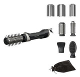 Cepillo De Aire Caliente Rowenta Brush Activ Ub9540f0 Para Peinar El Cabello, Color Negro Cálido Y Plateado, 1000 W.