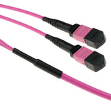 100 Meter Multimode 50 125 Om4(Om3) Polarity A Fiber Trunk Cable With 2 Mtp Mpo Female Connectors Each Side