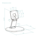 Soporte De Sobremesa Para Monitor Tooq Db1027tn-B Inclinable Hasta 6.5kg