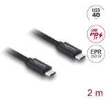 Delock Koaxiales Usb 40 Gbps Cable Usb Pd 3.1 240 W 2 M