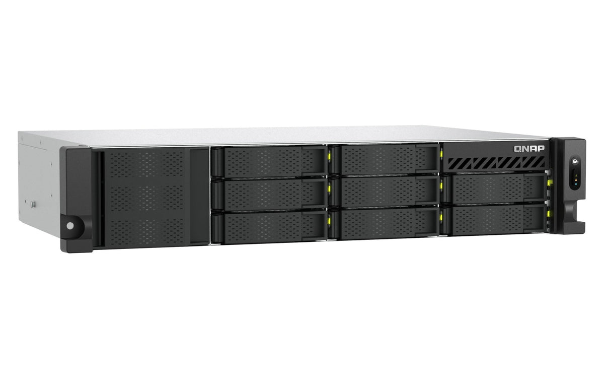 Qnap Ts-H1073bxeu-Rp-8g Nas System 8+2-Bay Nvme Ssd Sata Nas Redundante Fuente De Alimentación