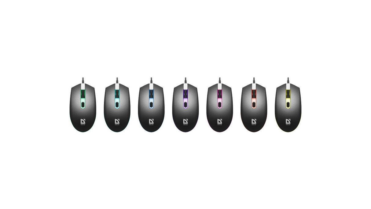 Ratón  Defender Dot Mb-986 Óptico 7 Colores 1000dpi 4p