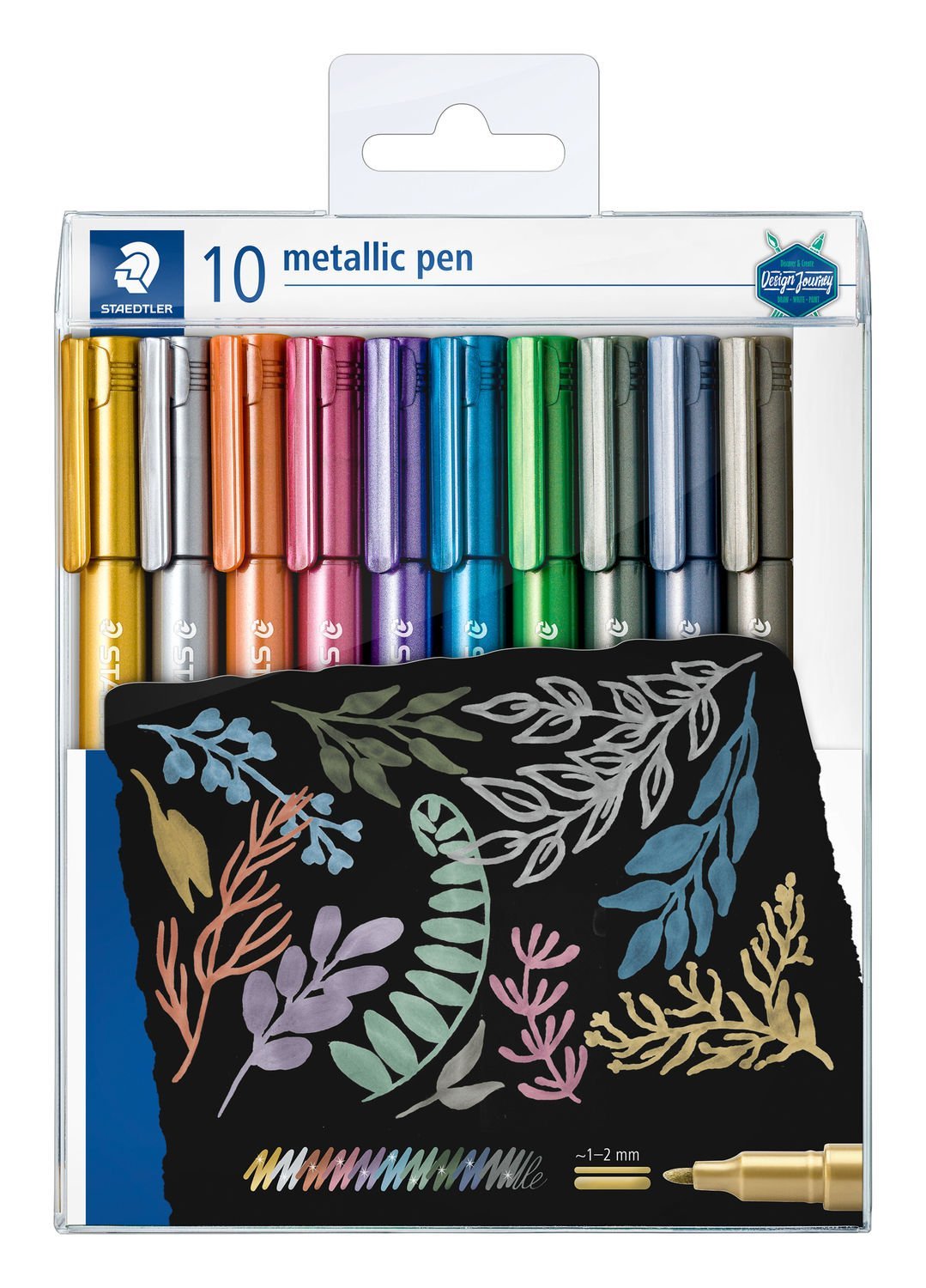 Rotulador Staedtler Metálico 10 Piezas En Estuche, 1-2 Mm