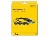Tarjeta Pci Express  Delock 89938 X1 A 4 X Serie Rs-232 Con Fuente De Alimentación