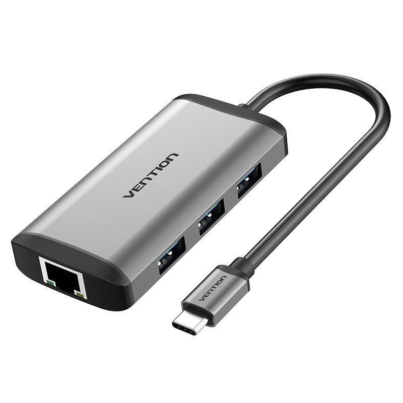 Docking Usb Tipo-C Vention Cnchb 1xhdmi 3xusb 1xusb Tipo-C Pd 1xrj45 Gris
