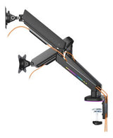 Deltaco Monitorhalt. M. Federung F. 2 Mon. Rgb Schwarz