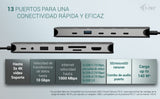 EAN 8595611707407 - i-tec Metal C31NANOTRIPLEDOCKPD Alámbrico USB 3.2 Gen 1 (3.1 Gen 1) Type-C Gris imagen 8