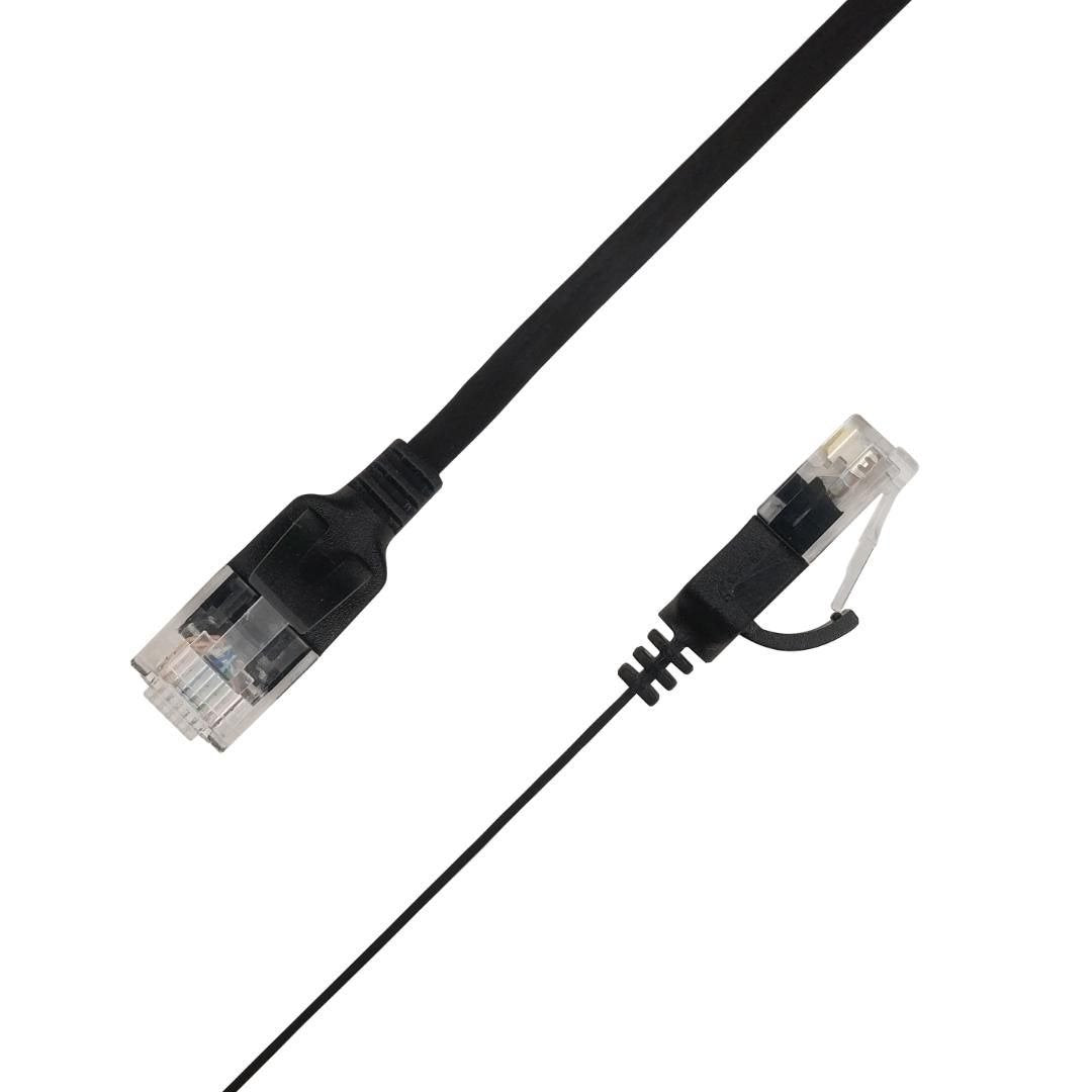 Flat U/Utp Cat6a Black 4m Awg 34/7, Pvc, 1x4mm Utp-Fl6a-00400-Blk