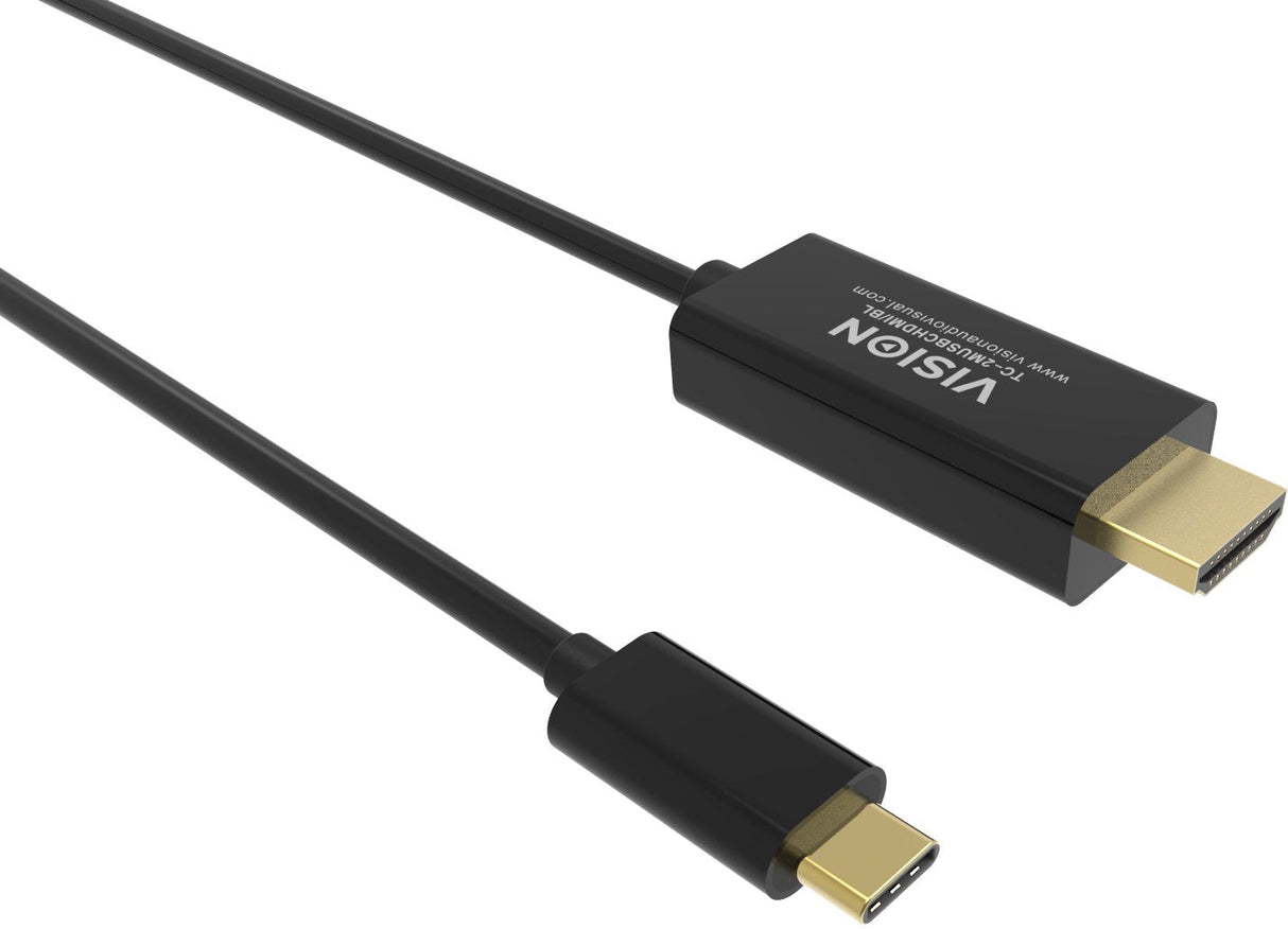 Vision Tc-2musbchdmi-Bl 2 M Usb Tipo C Hdmi Tipo A [Estándar] Negro