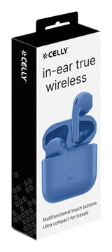 Auriculares Celly Compact True Wireless Stereo (Tws)Usb Tipo C Bluetooth Azul