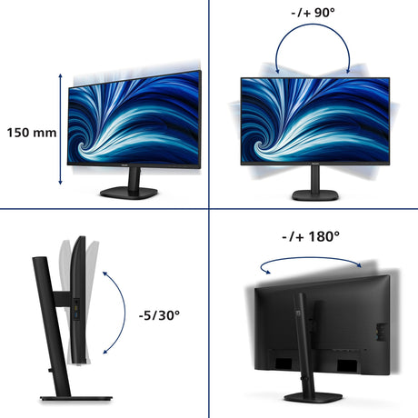 EAN 8721038002294 - Philips 27B2N3500J/00 pantalla para PC 68,6 cm (27") 2560 x 1440 Pixeles 2K LCD Negro imagen 4