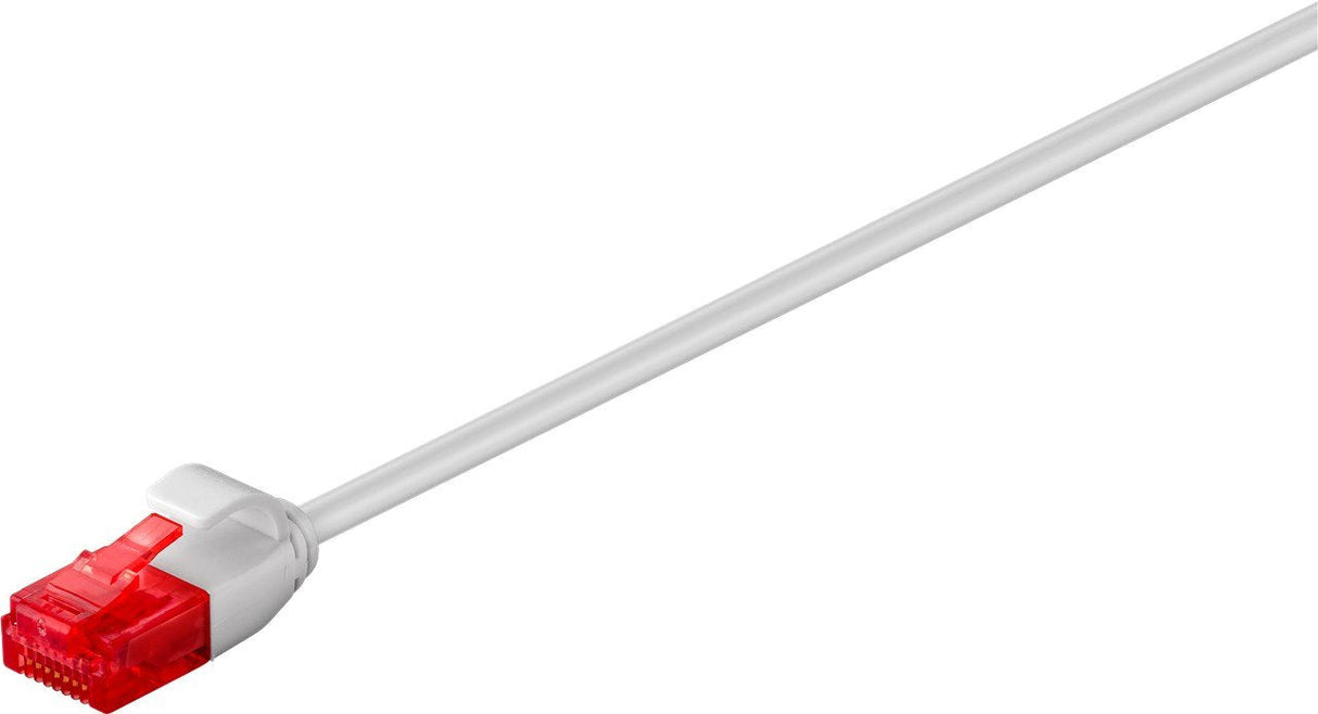 Cat 6 Slim Patch Cable U/Utp,Grey, 0.15 M - Cu Pvc