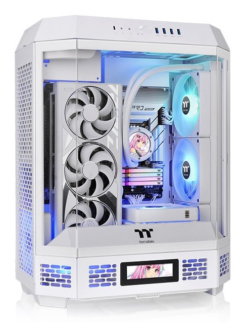 Caja  Pc Thermaltake The Tower 600 Blanca, Vidrio Templado X 3 Ca-1z1-00m6wn-00