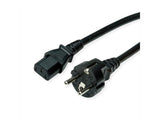 Value Netzcable, Iec-Buchse & Cee7 7-Stecker Gerade, Schwarz, 1,8 M