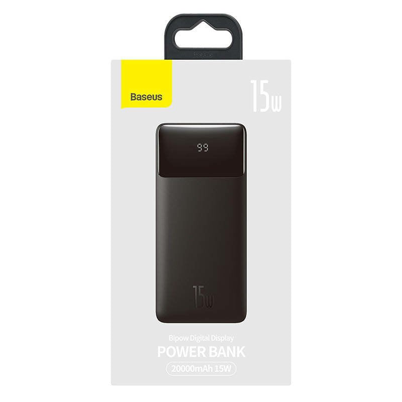 Baseus Ppbd050101 Batería Externa Polímero De Litio 20000 Mah Negro