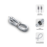 Cable Optimus 60w Usb-C/Usb-C 2 M Blanco Subblim 60w/ Longitud: 2m/  Usb-C &Harr; Usb-C/ Pd