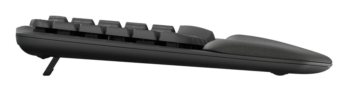 Teclado Alemán Logitech Wave Keys Oficina Rf Wireless + Bluetooth Qwertz Grafito