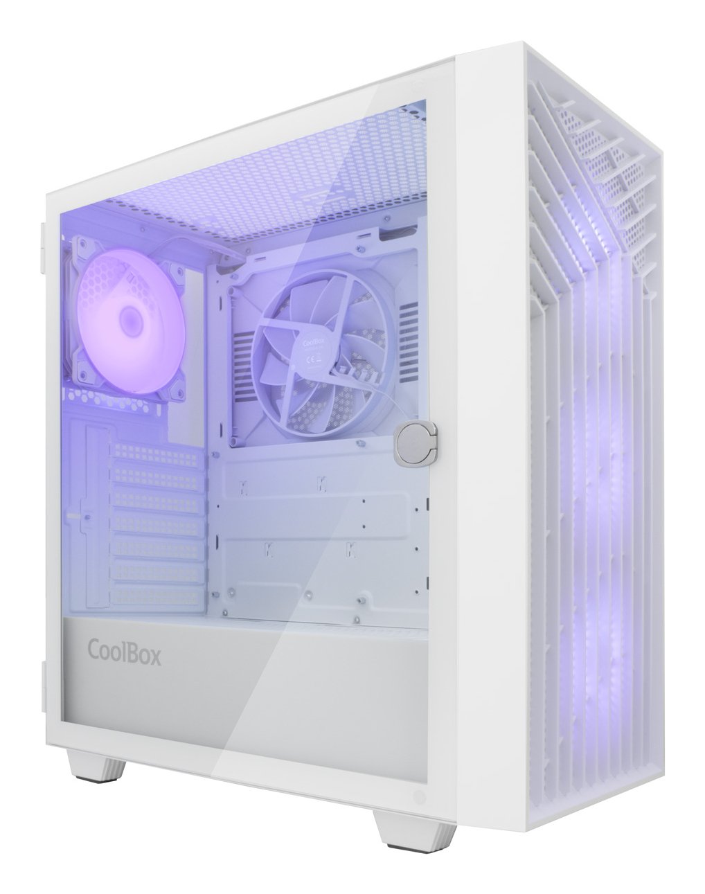 Coolbox Caja Atx Gaming Ga300 Grid Line Blanca