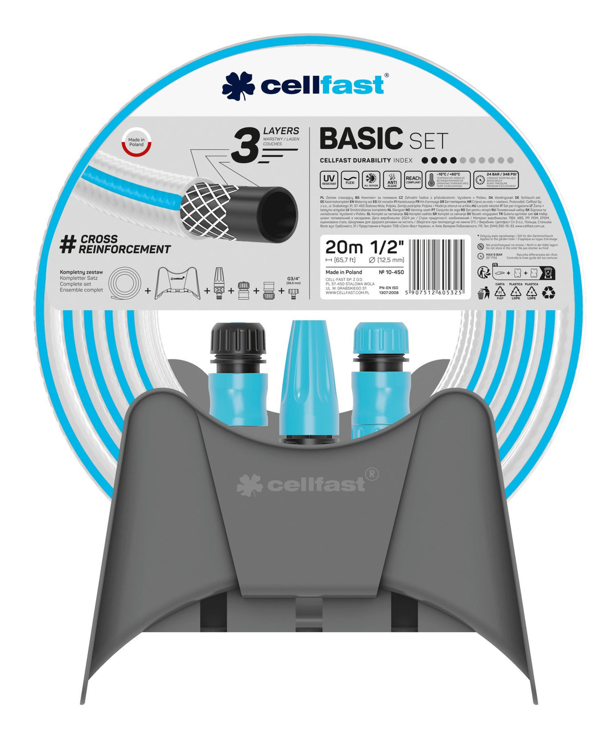 EAN 5907512605325 - CELLFAST BASIC manguera de jardín 20 m Por encima del suelo Multicolor imagen 1