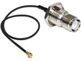 Delock Antennencable Rp-Tnc Buchse Zum Einbau Zu I-Pex Inc., Mhf® I Stecker 1.37 20 Cm Spritzwassergeschützt