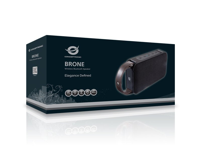 Conceptronic Altavoz Portatil 10w  EstaReo Negro Bronce Brone 01b