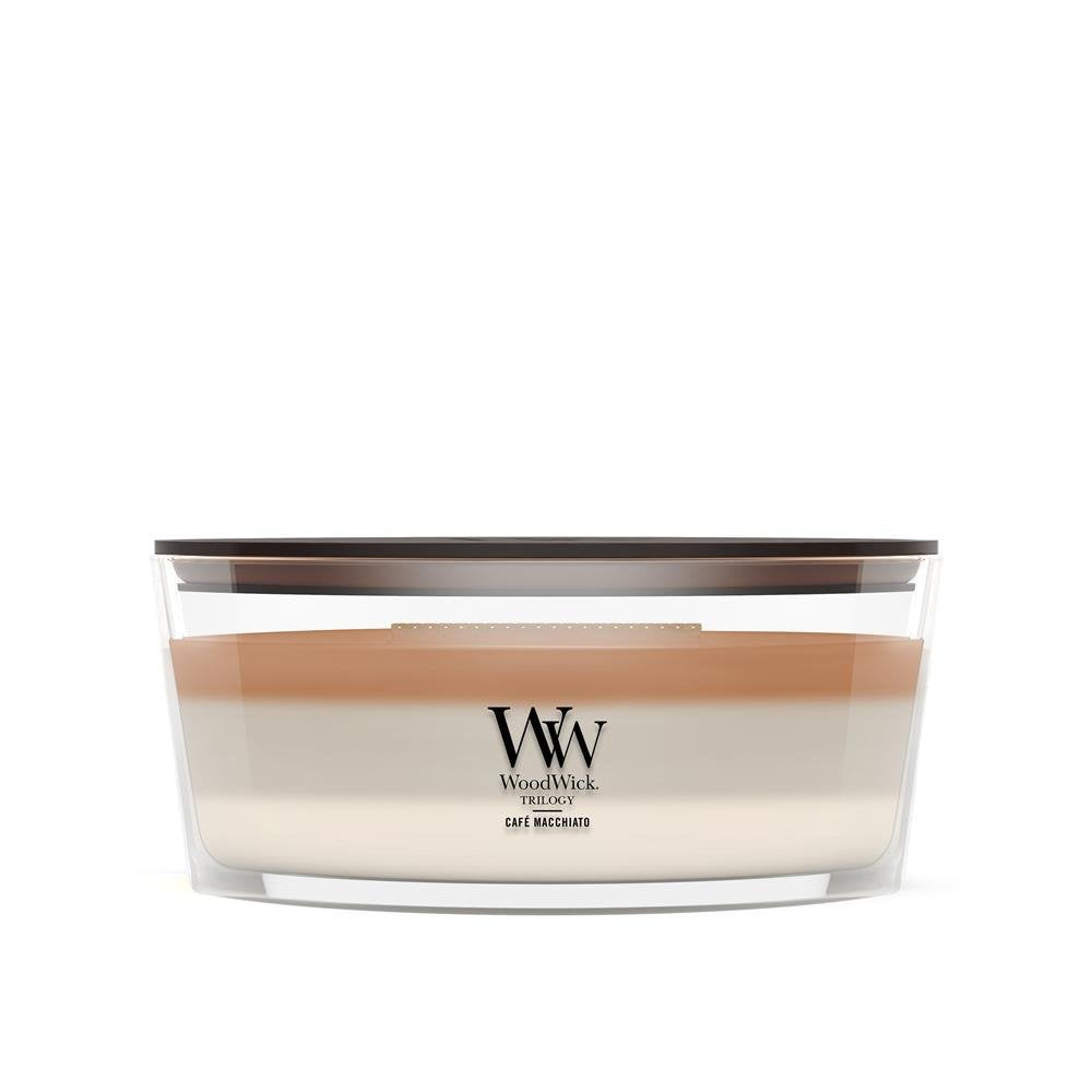 Woodwick Café Macchiato Vela Elipse Blanco, Marrón 1 Pieza(S)
