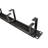 Roline 19-Zoll-Frontplatte, 4 Sen Typ G, Cabledurchfhrung (Brste), Schwarz