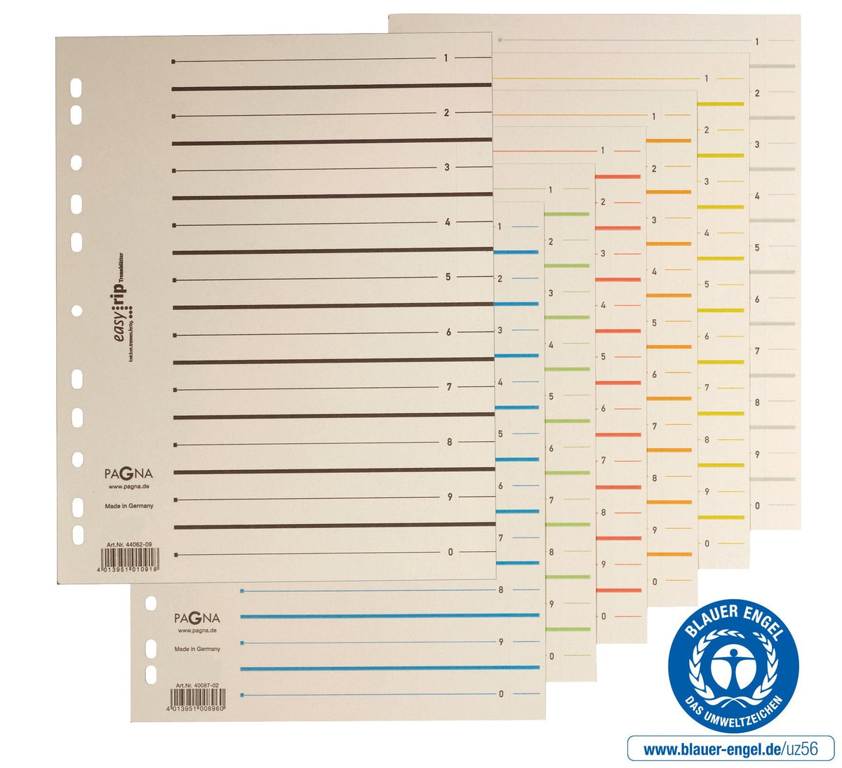 Separadores Pagna A4 Easy Rip Beige Pack De 100 Piezas