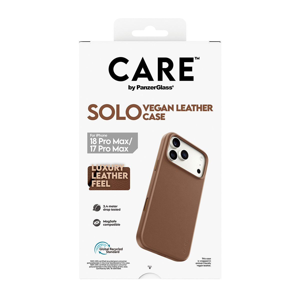 Panzerglass Care Solo Veganleathercase Brown Magsafe Iphone 18 Promax/17 Promax