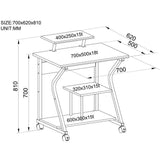 Escritorio Para Ordenador Techly 700x500 Con Extensión Haya