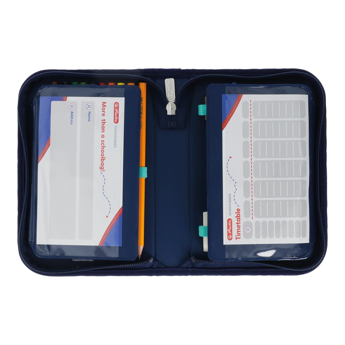 Herlitz 50038268 Caja De Lápices Estuche Suave Poliéster Azul