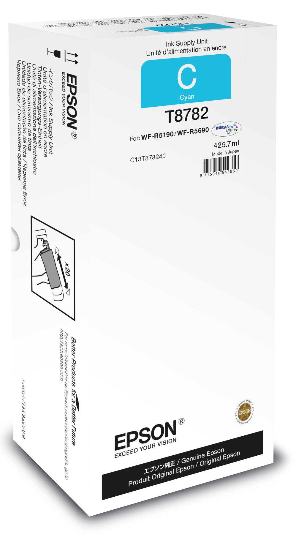 EAN 8715946542850 - Epson T8782 cartucho de tinta 1 pieza(s) Original Cian imagen 1