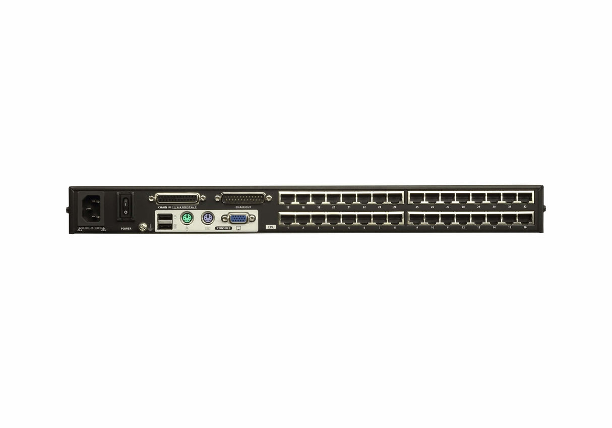 Aten 32-Port Cat 5e/6  Kvm Switch Conmutador Kvm Cat 5 De 32 Puertos, 1920 X 1200, 43.72x16.37x4.4 Cm, 2.81 Kg